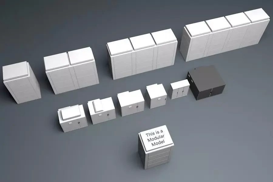 NAS Battery Package Low-poly 3D model