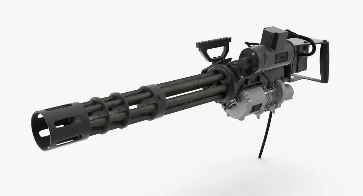 M134 Minigun Dirt Low-poly 3D model