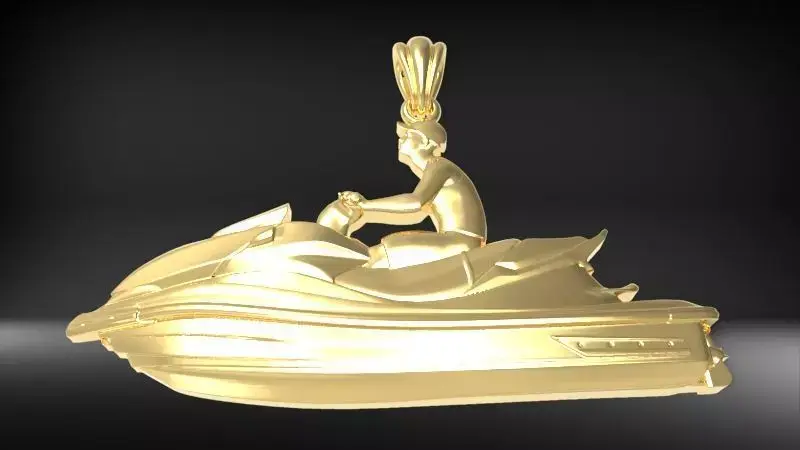 Jetski Rider Pendant 3D print model