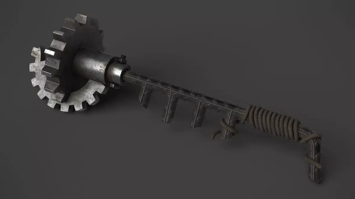 Modifiable Strike Weapon 08 Low-poly 3D model