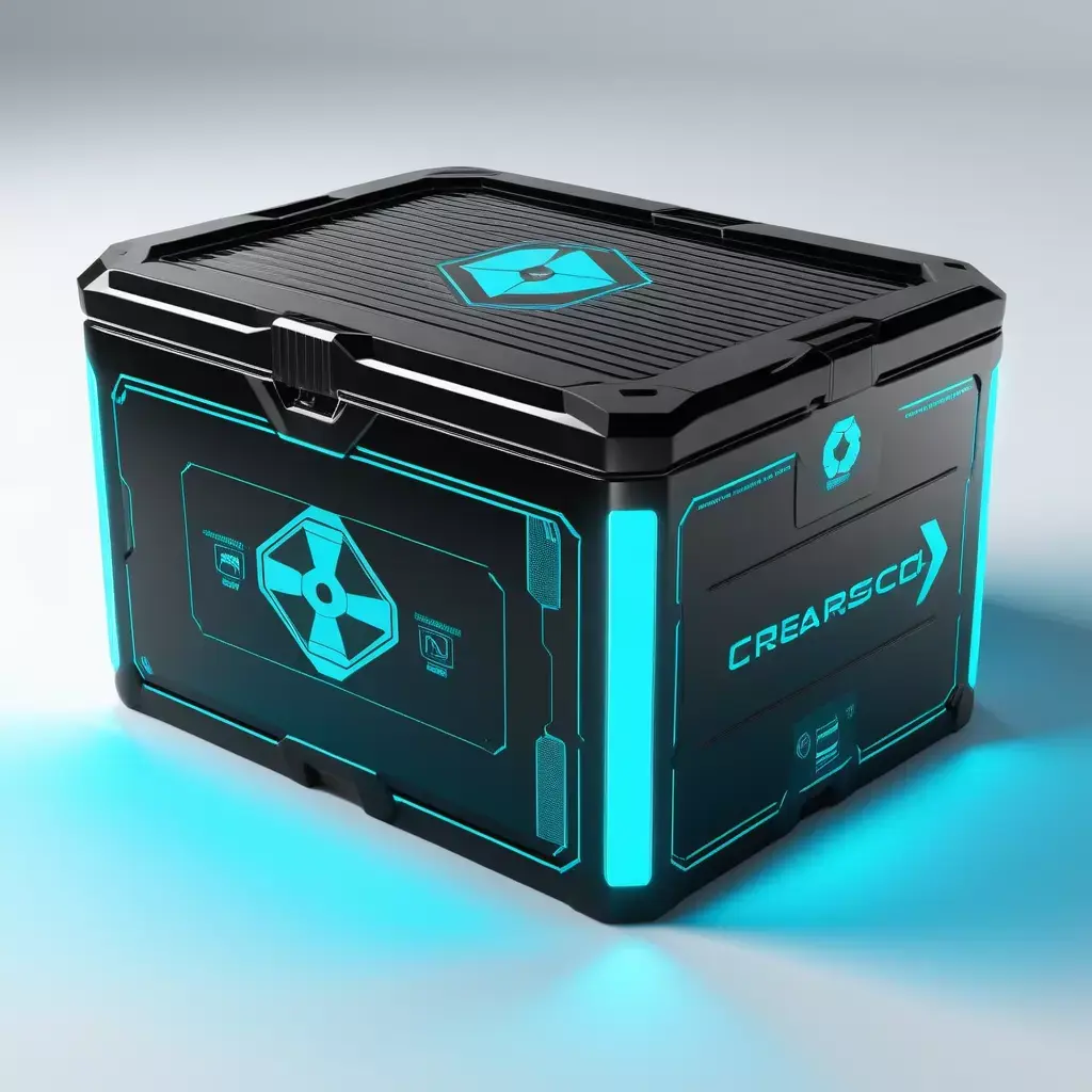 SciFi Cargo Crate Storage Box 3D model