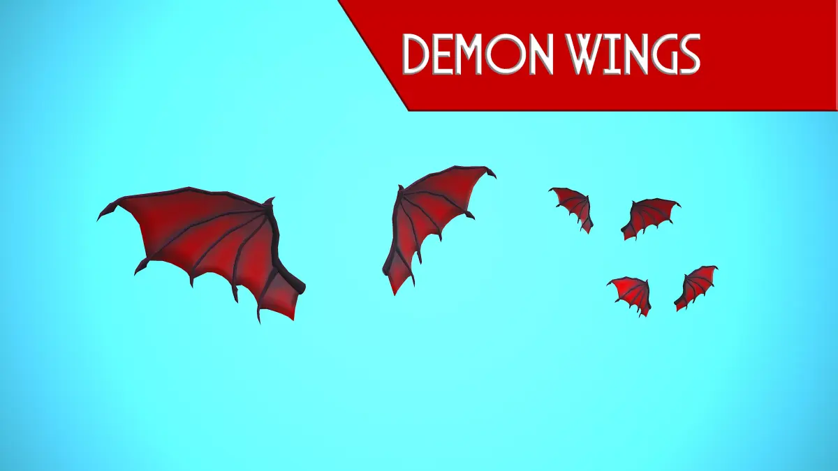 DEMON WINGS CARTOON STYLIZED REALISTIC Low-poly 3D model