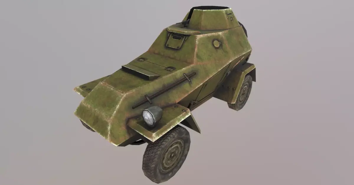Armored car BA-64 Low-poly 3D model