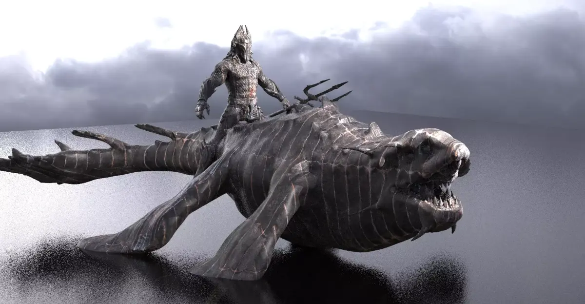 King of Atlantis Dinosaur Mount 3 3D model