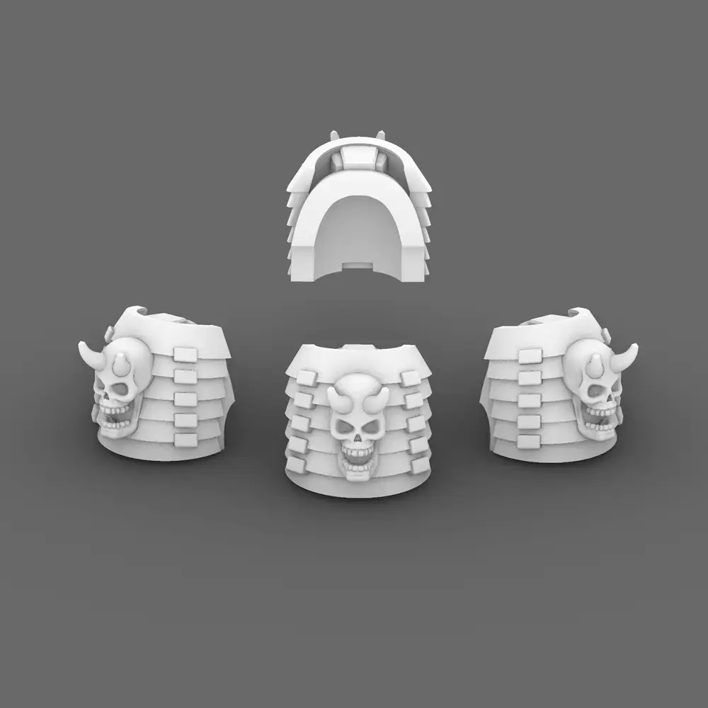 Cyber Samurai V7 Bushi Shoulder Pads Type D 3D print model