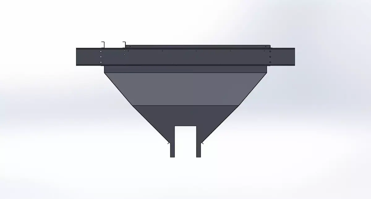 Bulk intake hopper 3D model