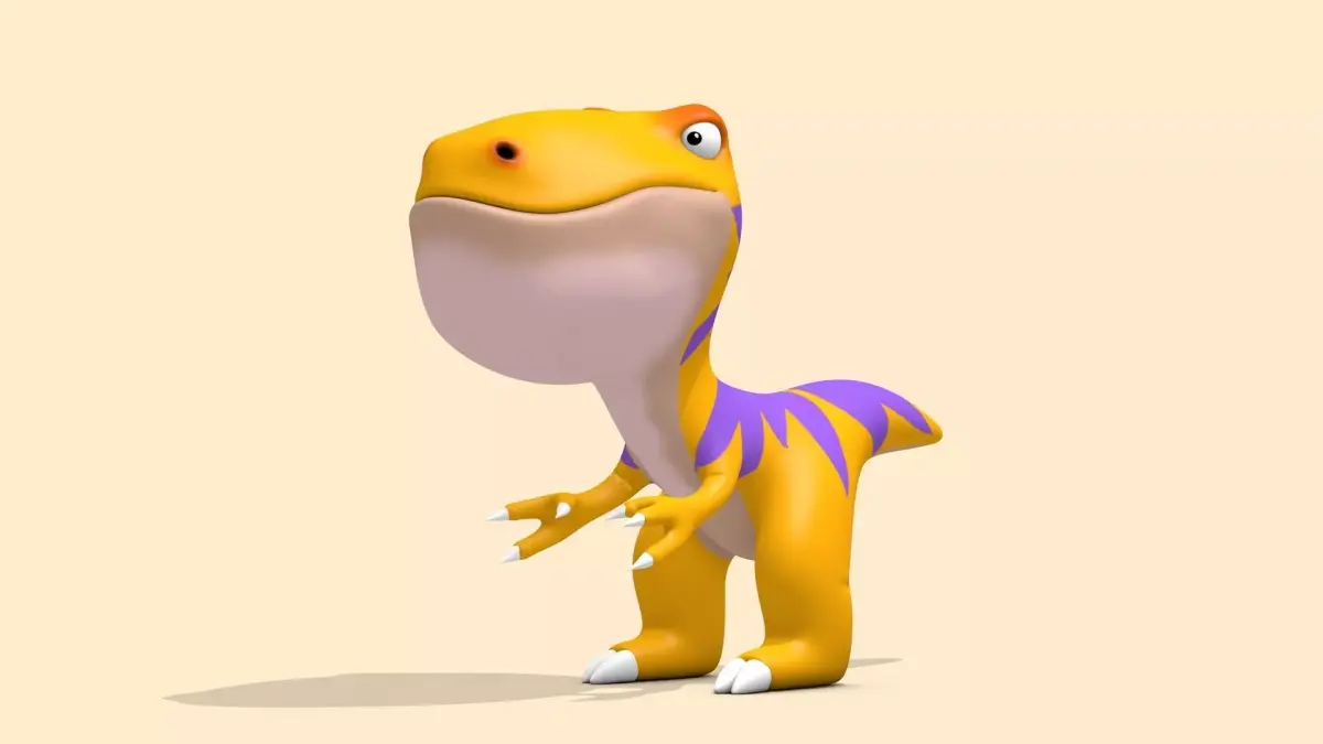 Cartoon Tyrannosaurus T-Rex Dinosaur Low-poly 3D model