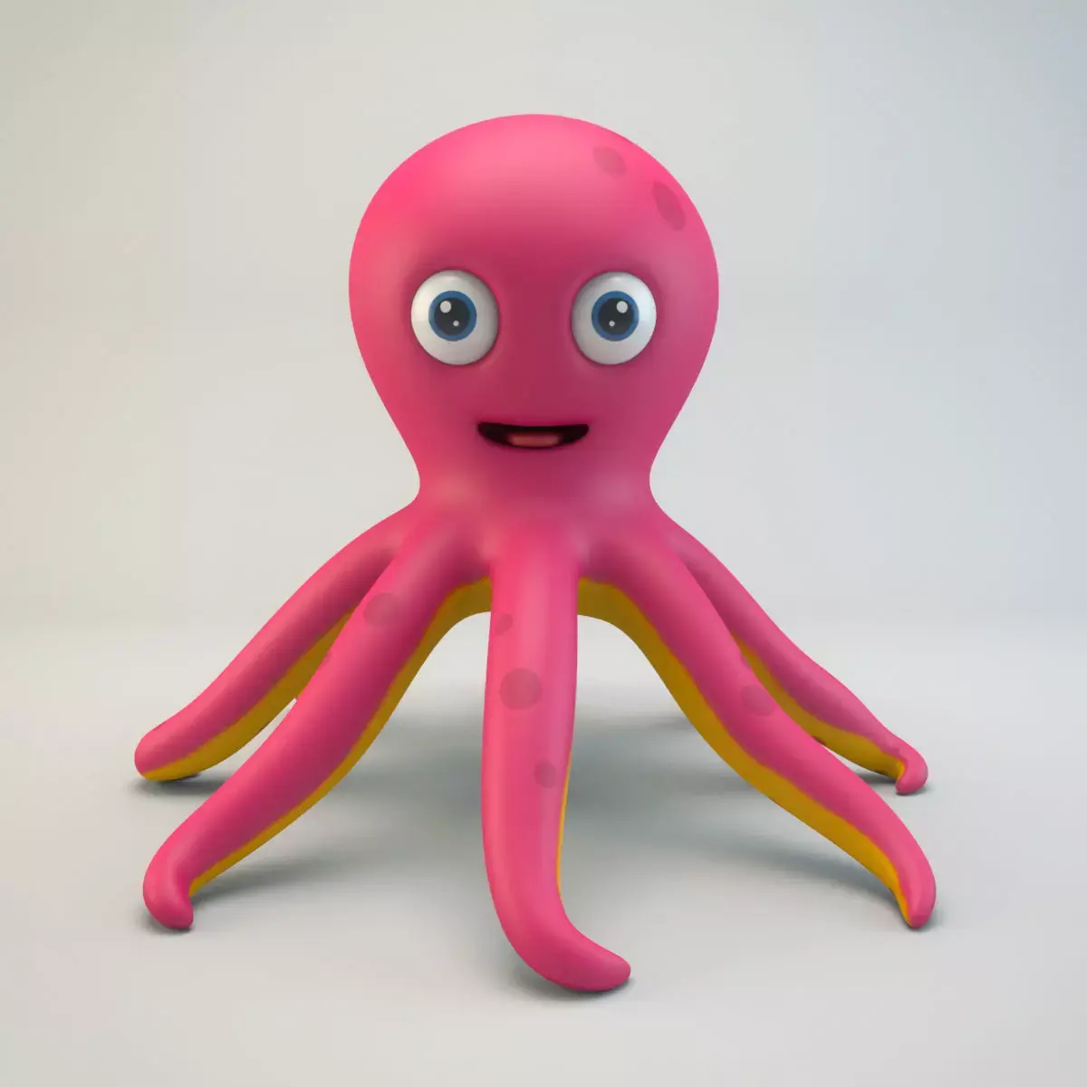 Cartoon Octopus Low-poly 3D model purchase