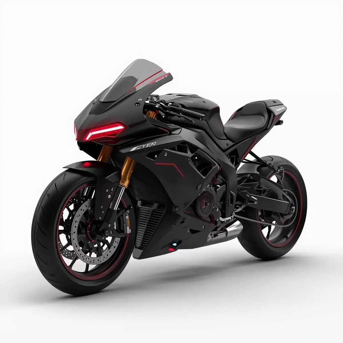 Cyberpunk Assassin Motorcycle 3D Model Low-poly 3D model