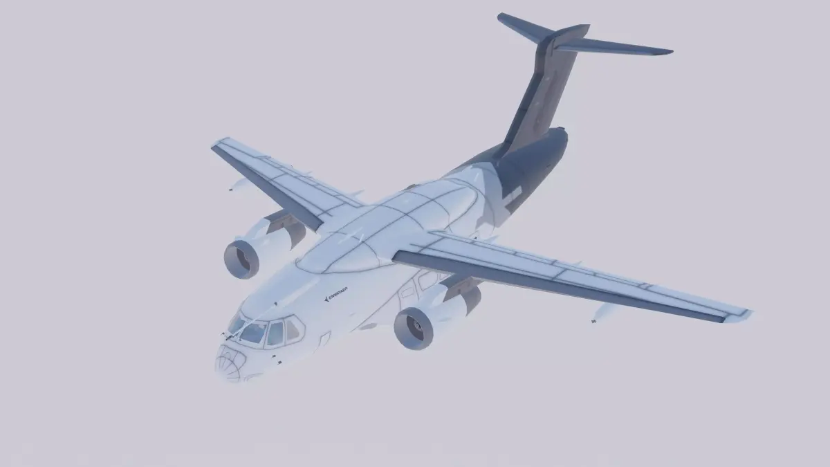 Embraer KC-390 Millennium Color House Low-poly 3D model