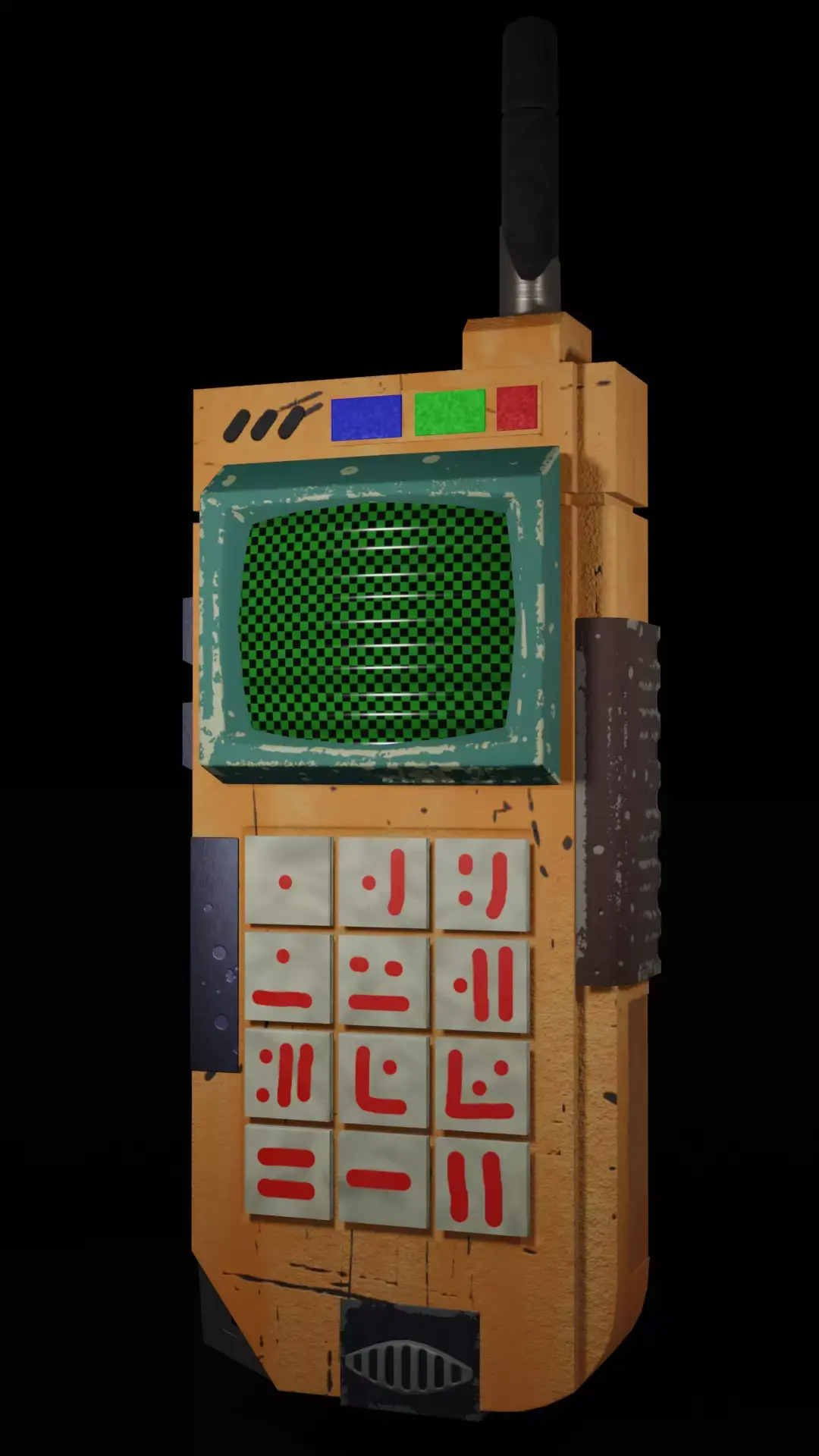 Transmitter walkie talkie Low-poly 3D model