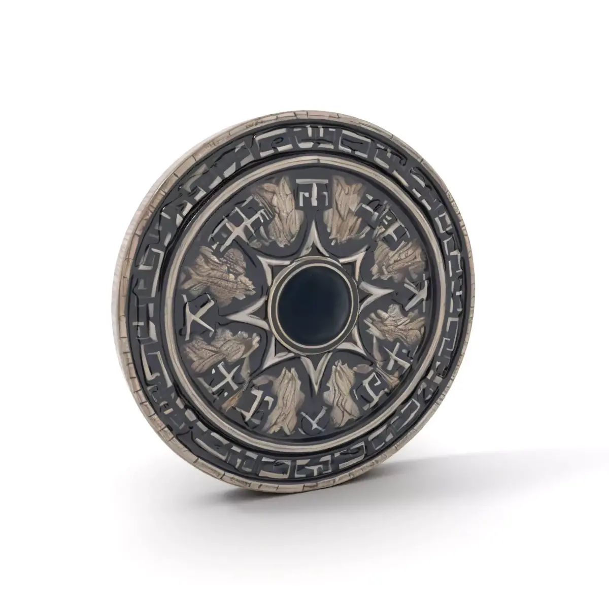 Ornate Silver Medallion model pack Low-poly 3D model purchase
