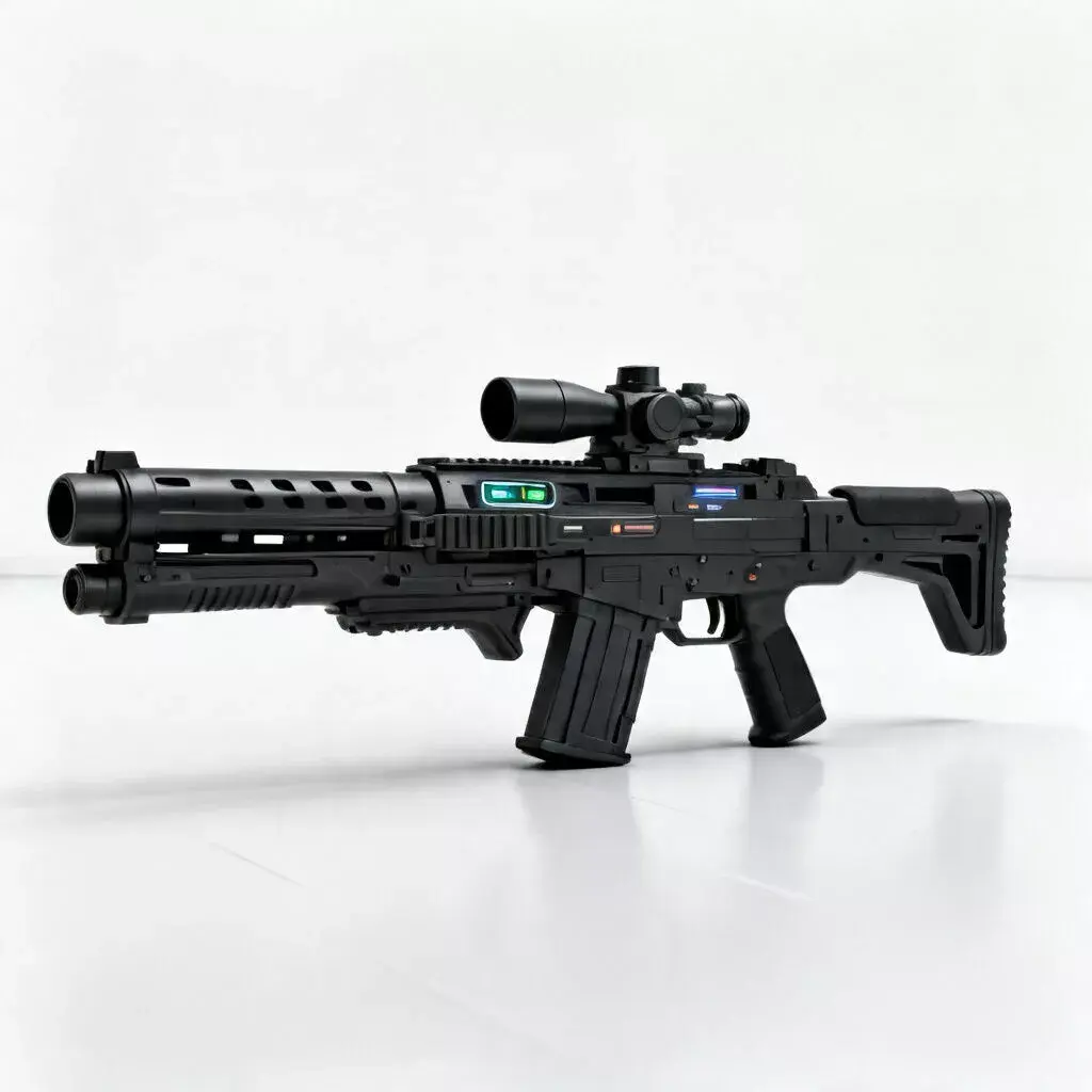 Realistic Sci-Fi Heavy Assault Rifle 3D Model Low-poly 3D model