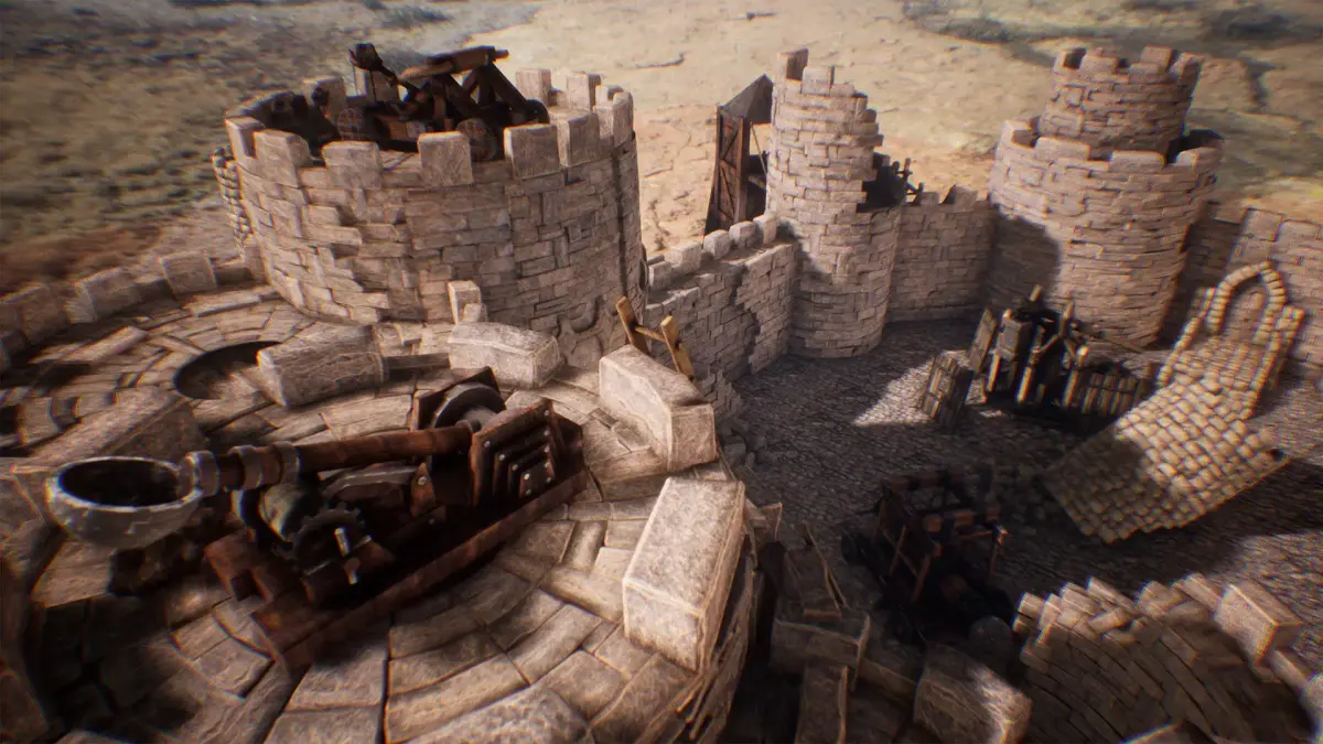 Medieval Siege Engines  11 Assets Low-poly 3D model