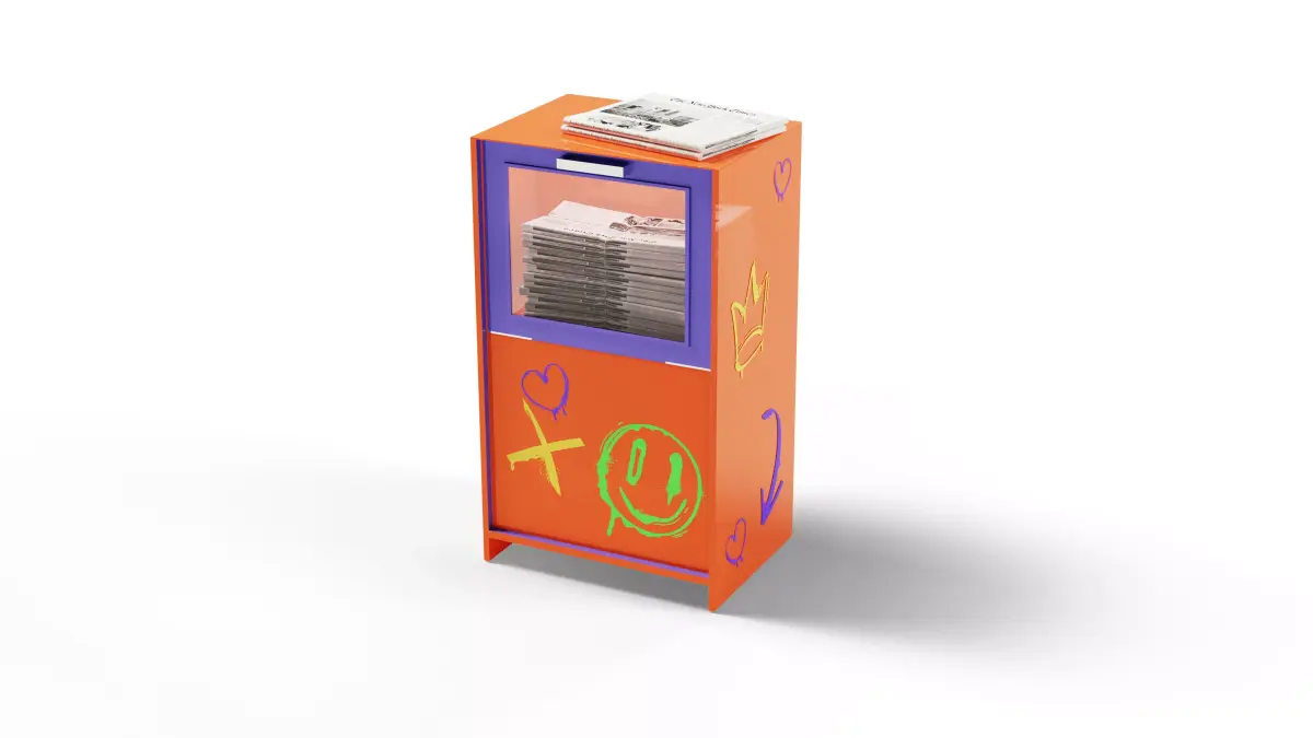 Newspaper box Free 3D model