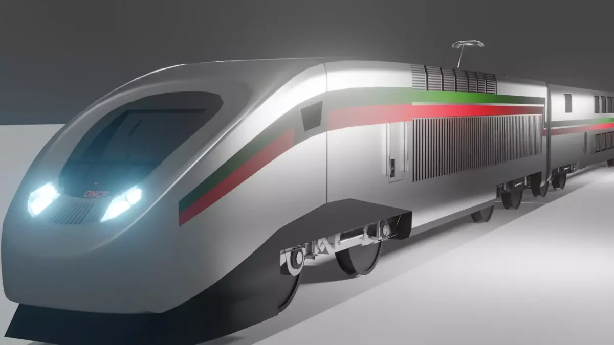 TGV TRAIN alboraq MAROC 3D model