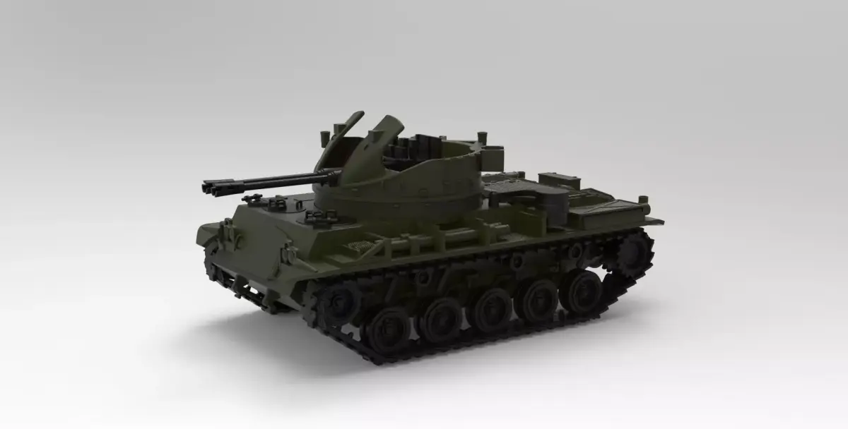 M42 40 mm Self-Propelled Anti-Aircraft Gun 3D model