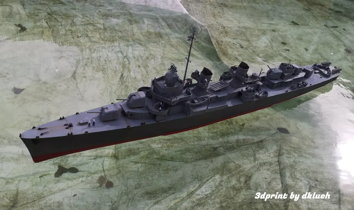 1 72 Fletcher Class Destroyer RC Model 3D print model