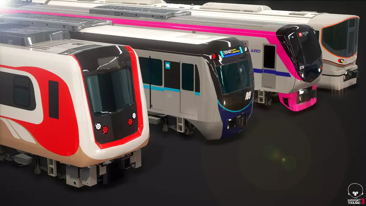 Electric Passenger Train Package Vol 1 3D model