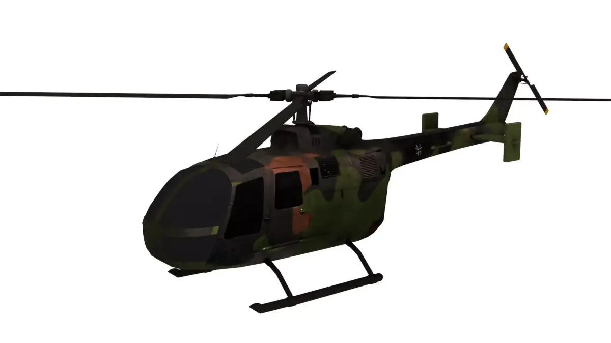 Lowpoly BO-105 Helicopter 3D Model Low-poly 3D model