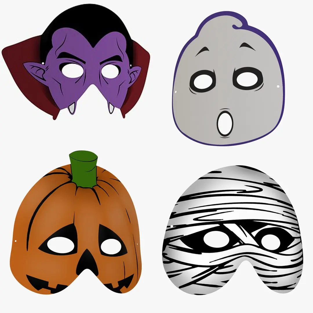 Halloween Masks For Children 3D model