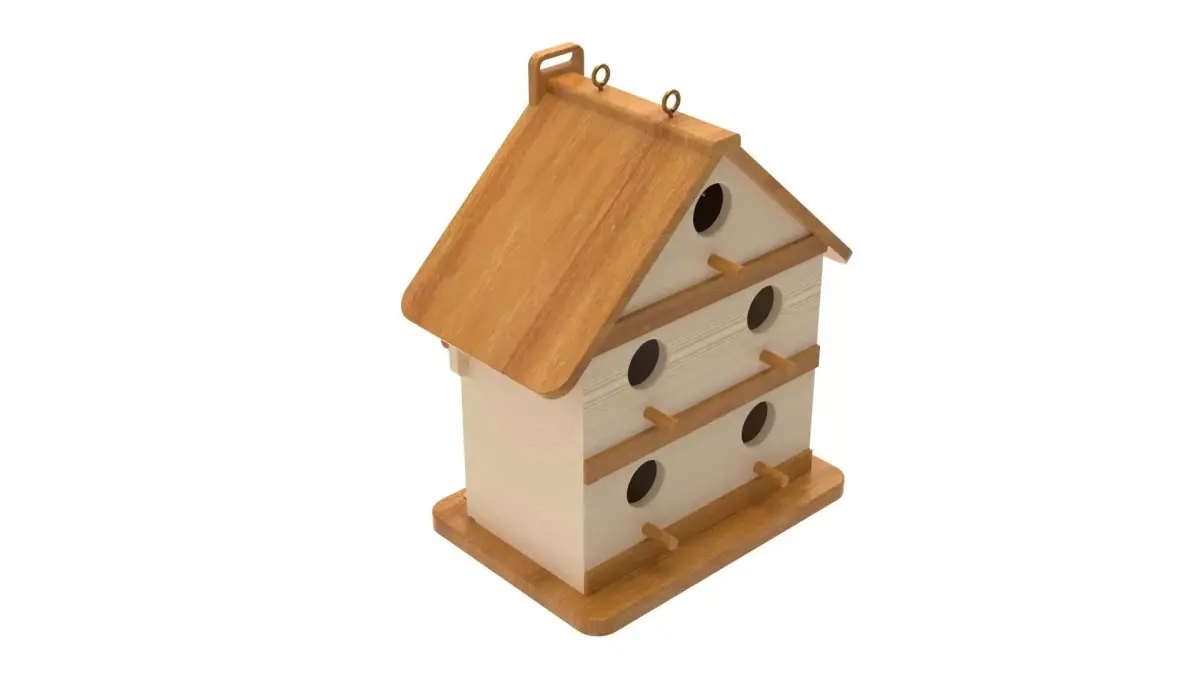 5 bird house models and plans Low-poly 3D model
