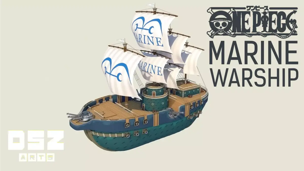 Marine Warship - One Piece 3D model
