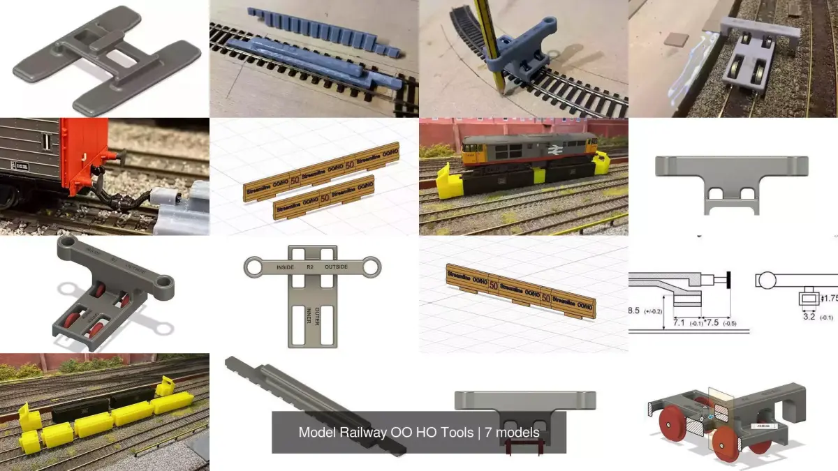Model Railway OO HO Tools 3D Model Pack