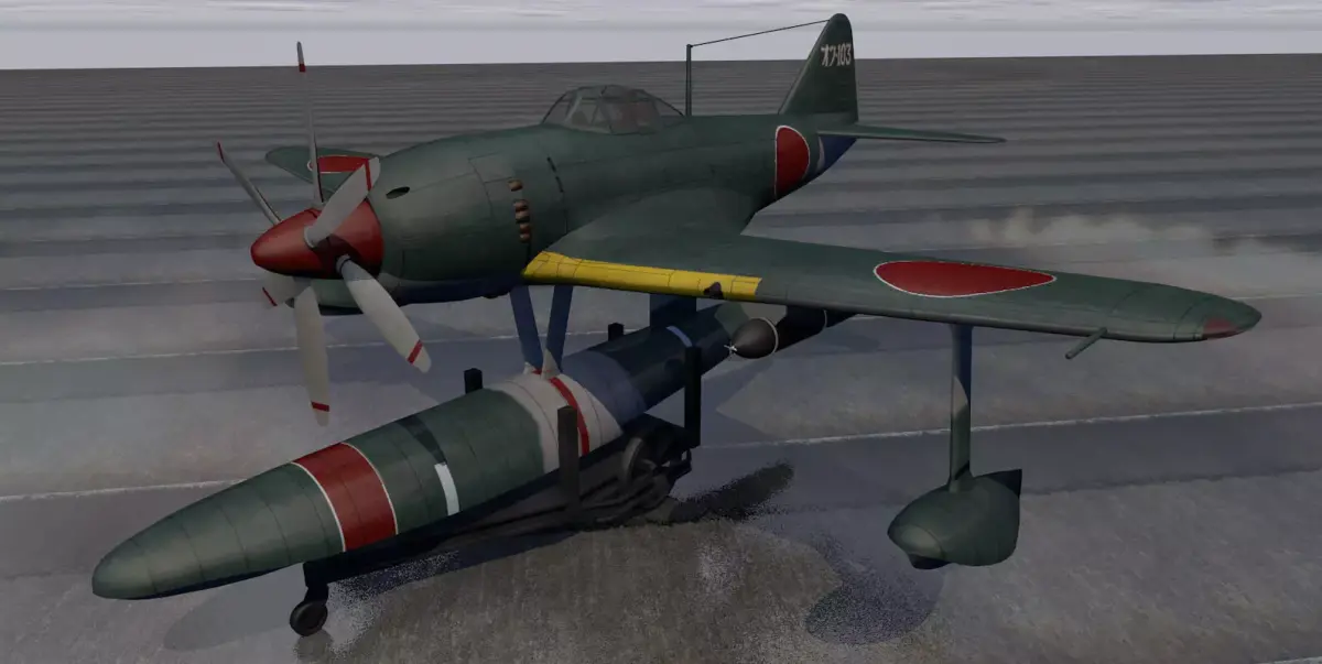 Kawanishi N1K2 Kyofu - aka Rex 3D model