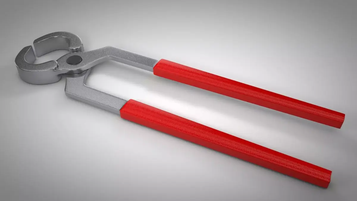 Pincers pliers Low-poly 3D model