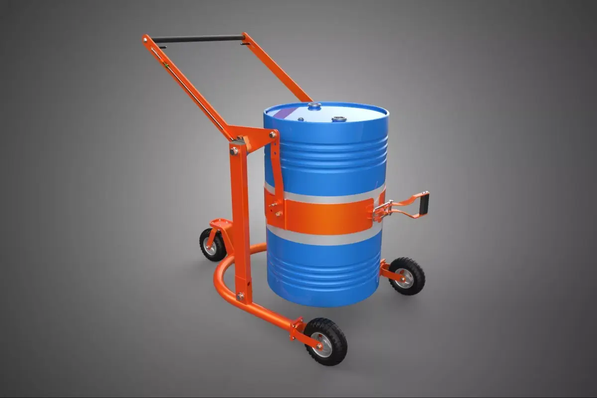 OIL DRUM BARREL TRANSPORT TROLLEY CARRIER LIFTER CART DOLLY LOAD 3D model