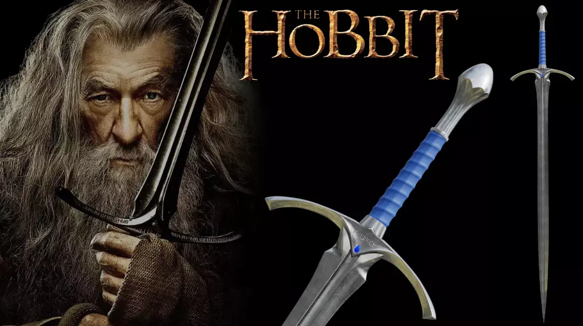 Medieval Knight Sword Glamdring Game Ready Low and High Poly Low-poly 3D model