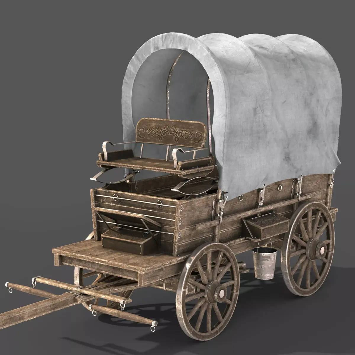 Wagon covered 3D model