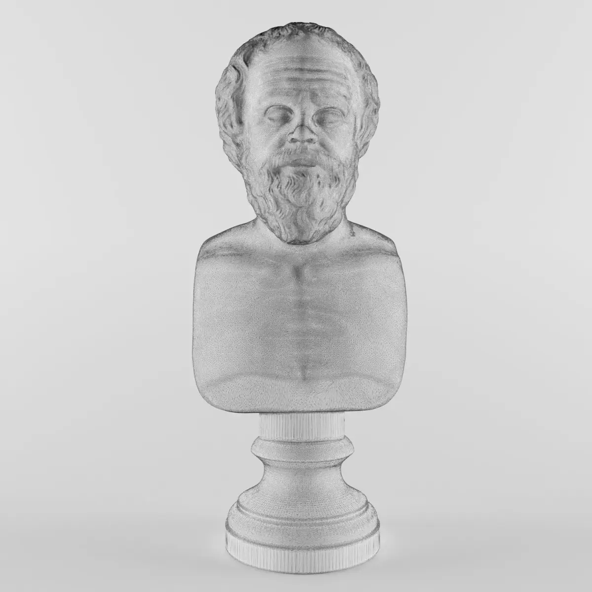 Socrates bust of 3D print model