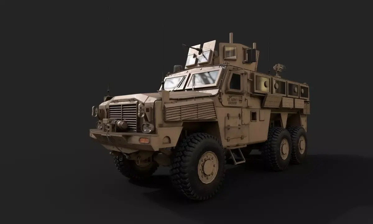 RG-33 MRAP Mine Resistant Vehicle Low-poly 3D model