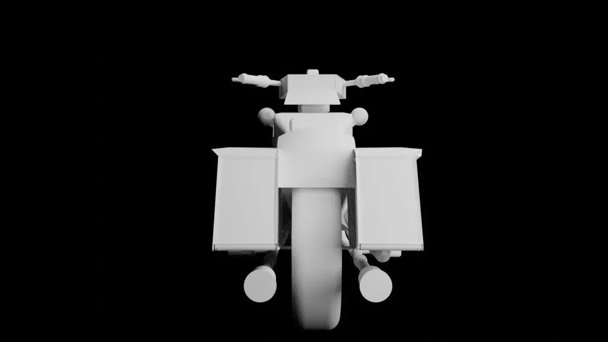 Simple Motorcycle Free 3D model