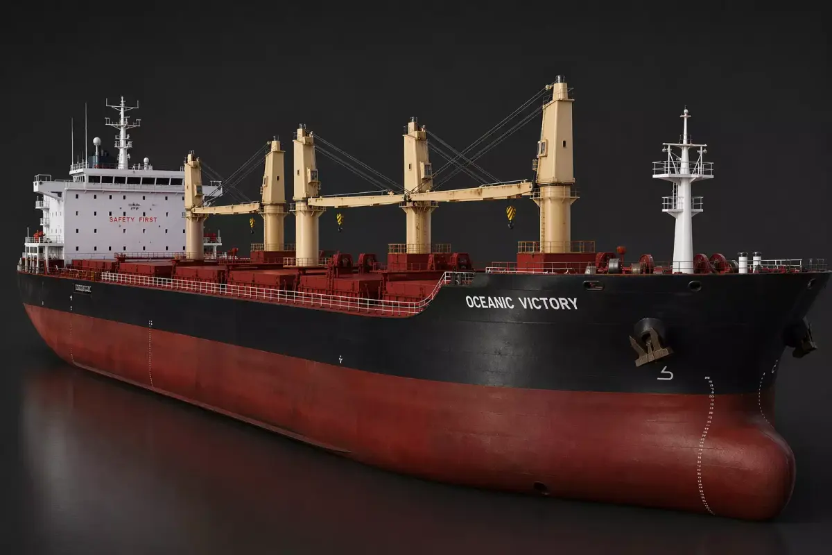 Heavy Duty Cargo Ship Bulk Carrier Vessel 3D model