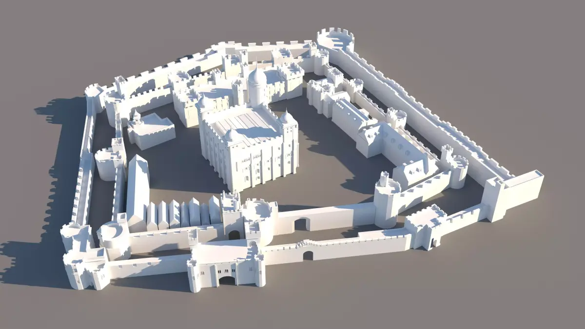 Tower of London  Low-poly 3D model