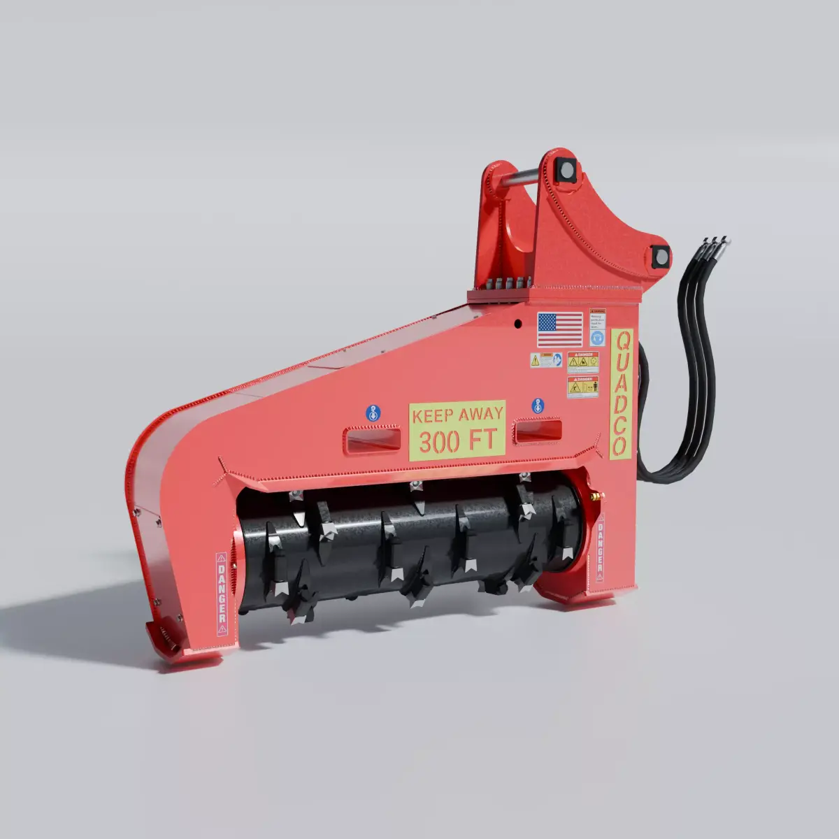 Drum Mulcher Attachment Head 3D MODEL Low-poly 3D model