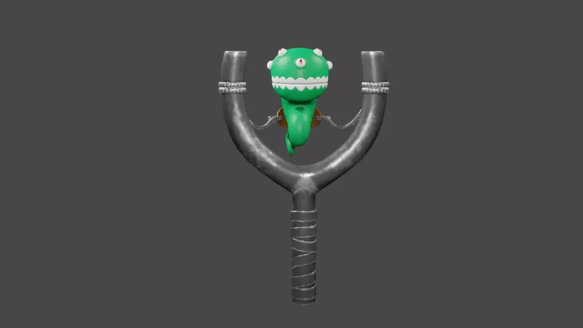 Alien Slingshot Low-poly 3D model