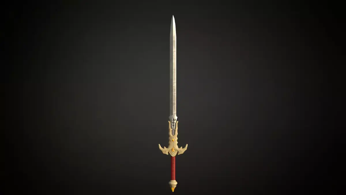 Medieval Fantasy Sword Low-poly 3D model get