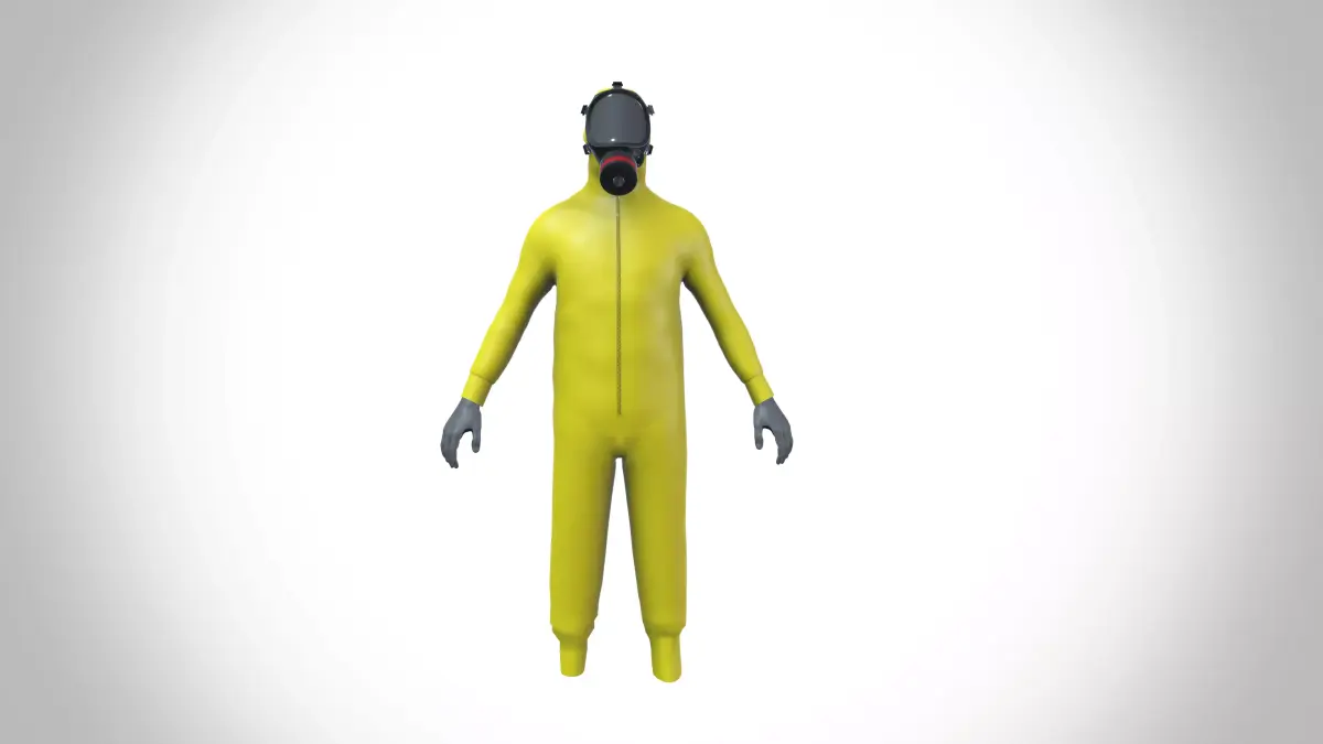 Gas suit and mask 3D model