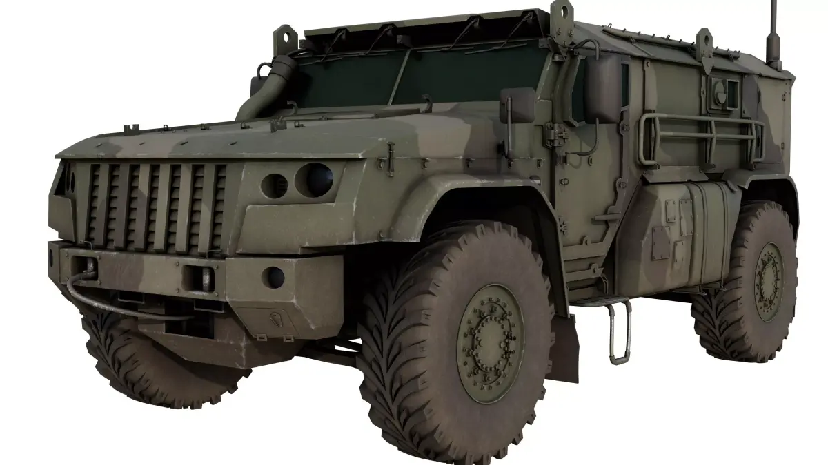 Typhoon VDV K-4836 Russian Armored Transport Full Interior Low-poly 3D model