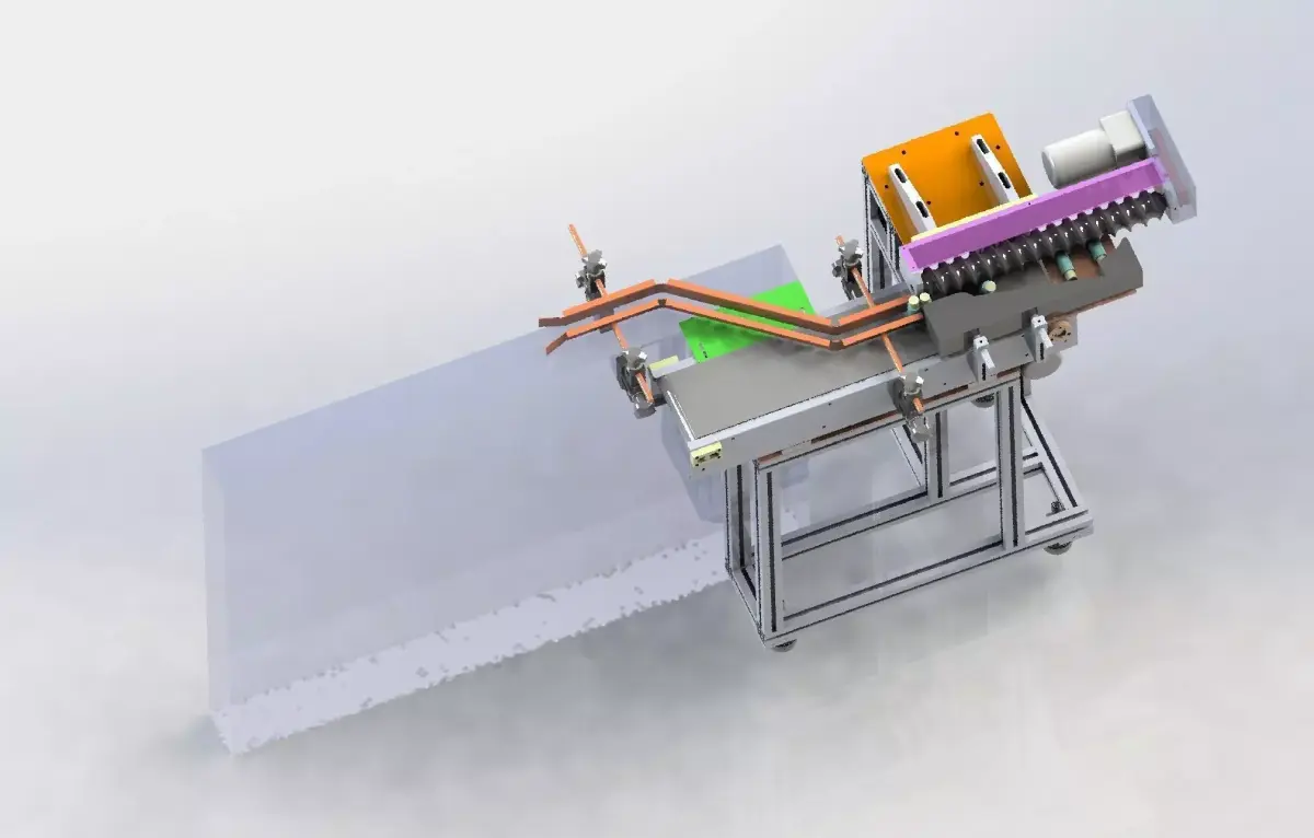 Vertical change horizontal labeling machine 3D model