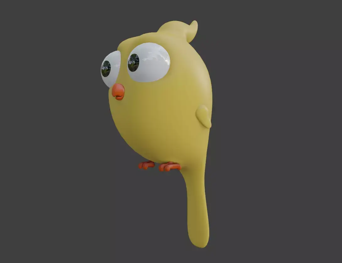 Cartoon Bird Not Rigged 3D model