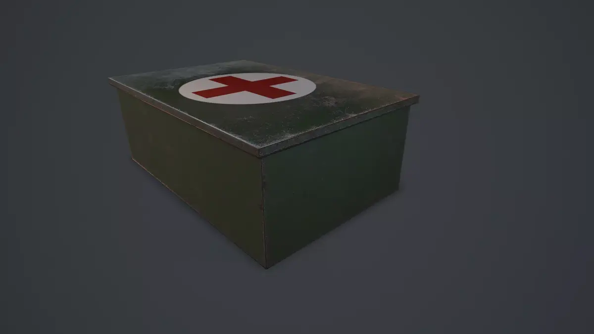 First aid kit Free low-poly 3D model