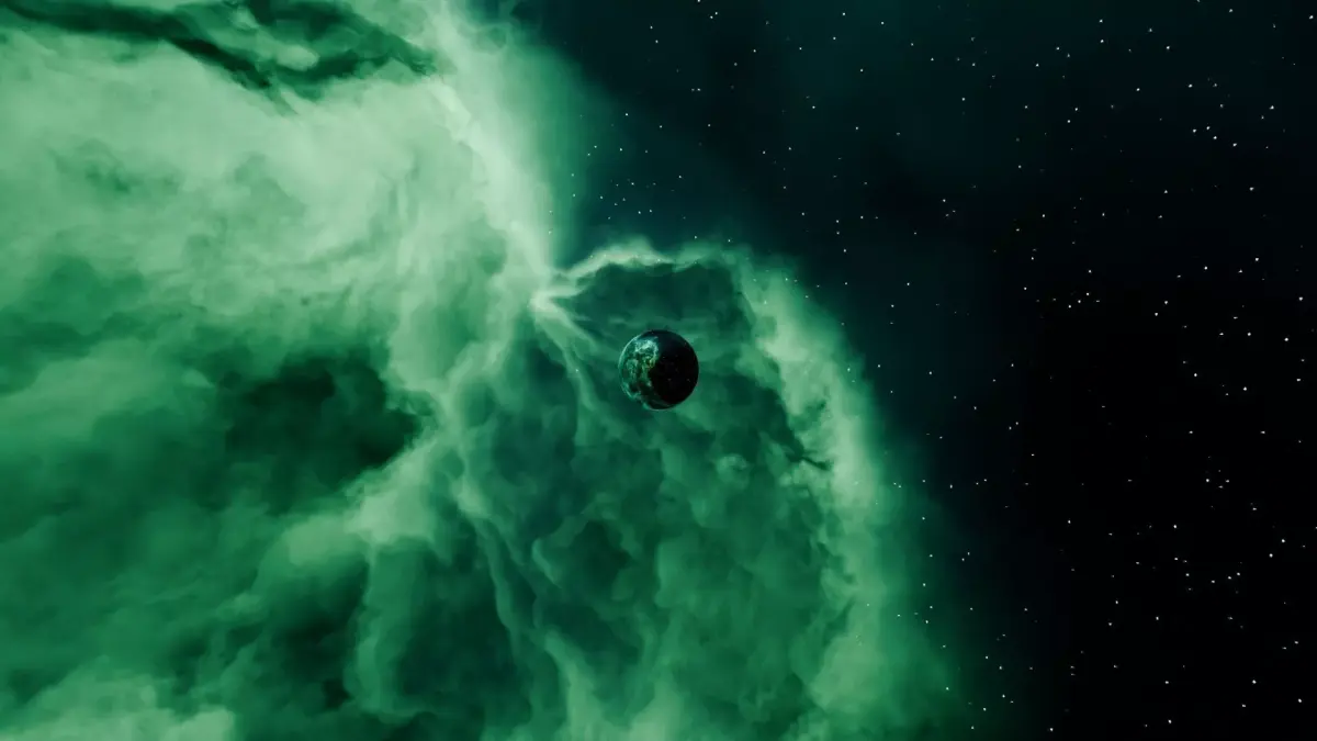 The Jade Singularity Nebula HDRI 16k seamless 3D model