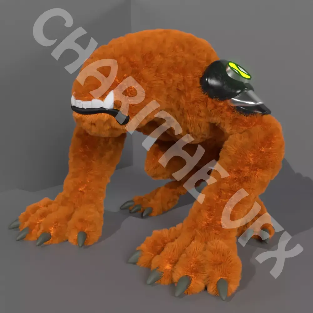 Ben 10 wildmutt low poly 3d model Free low-poly 3D model