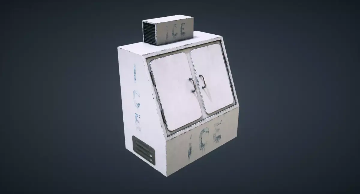 Ice Machine Low-poly 3D model buy