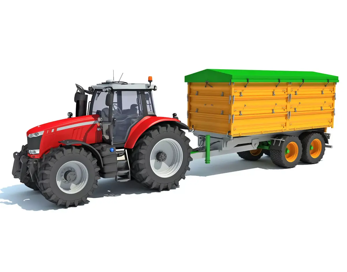 Tractor with Trailer 3D model